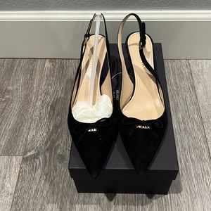 Prada Pointed Toe Kitten Heels